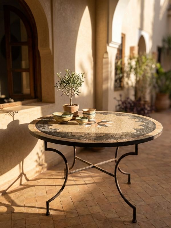 Sahara Starburst Marble Mosaic Tabletop