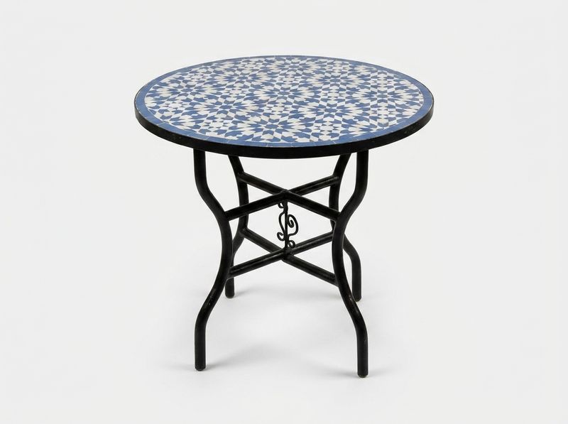 The Azure Star of Fes Zellige Table