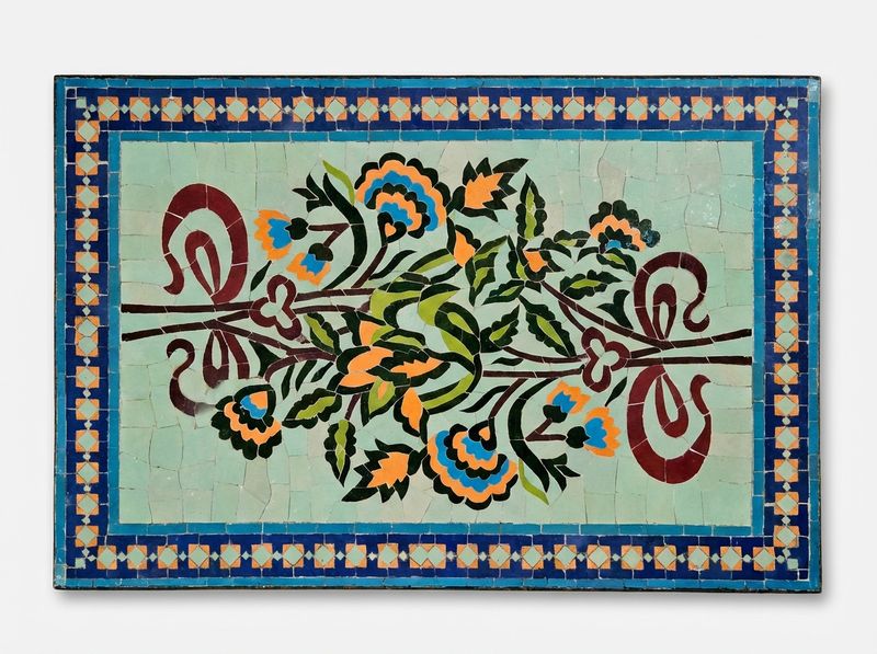 Jardin de Zellige: Handcrafted Floral Mosaic Wall Art