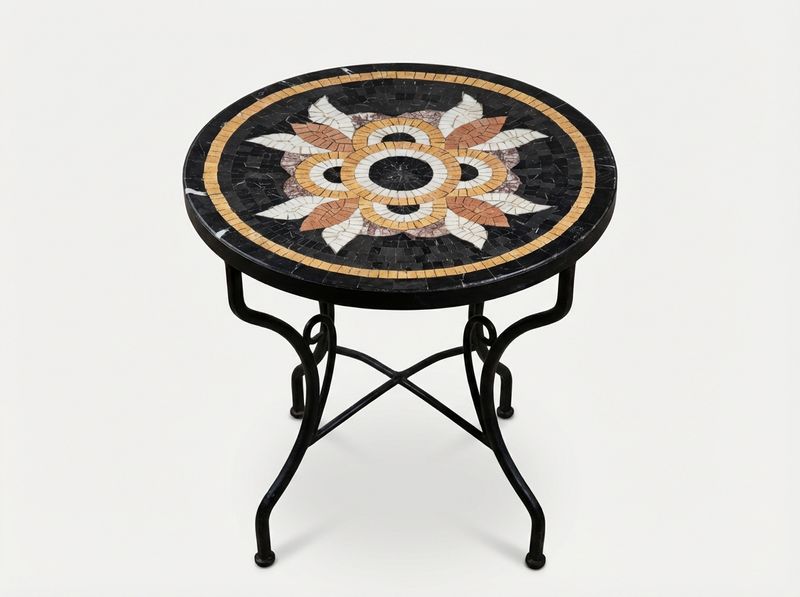The Zahra Stone Mosaic Bistro Table