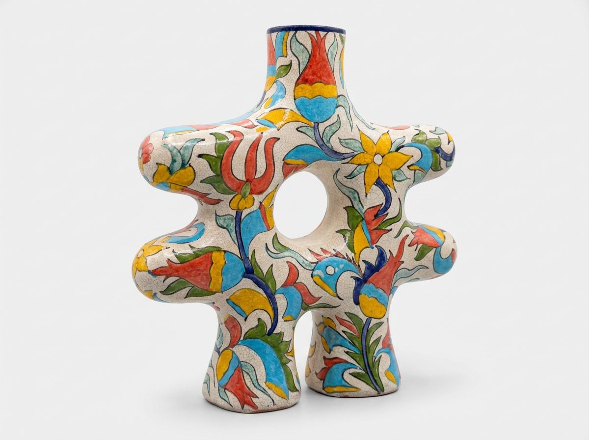 The Zahra Sculptural Iznik Vase view 3