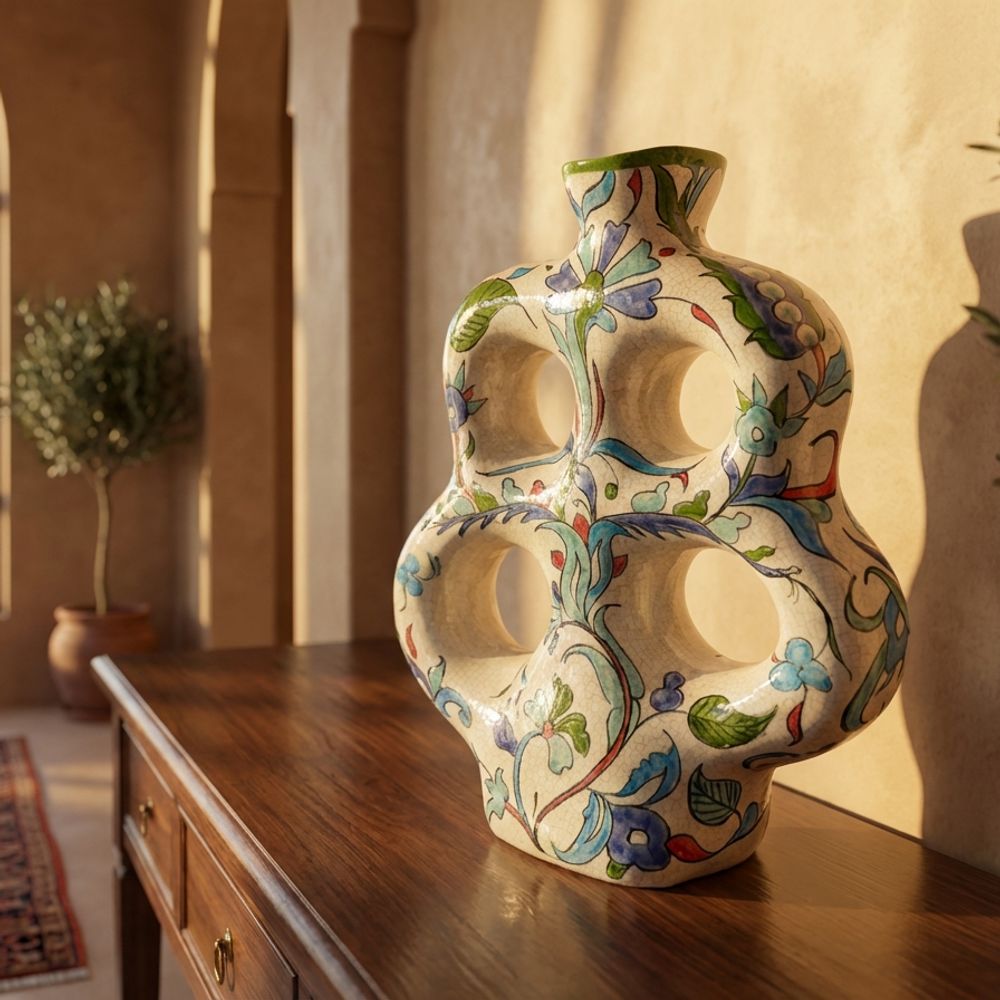 The 'Jardin de Fes' Sculptural Ceramic Vase