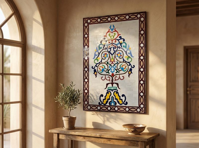 The Andalusian Garden: Zellige Tile Tableau detail