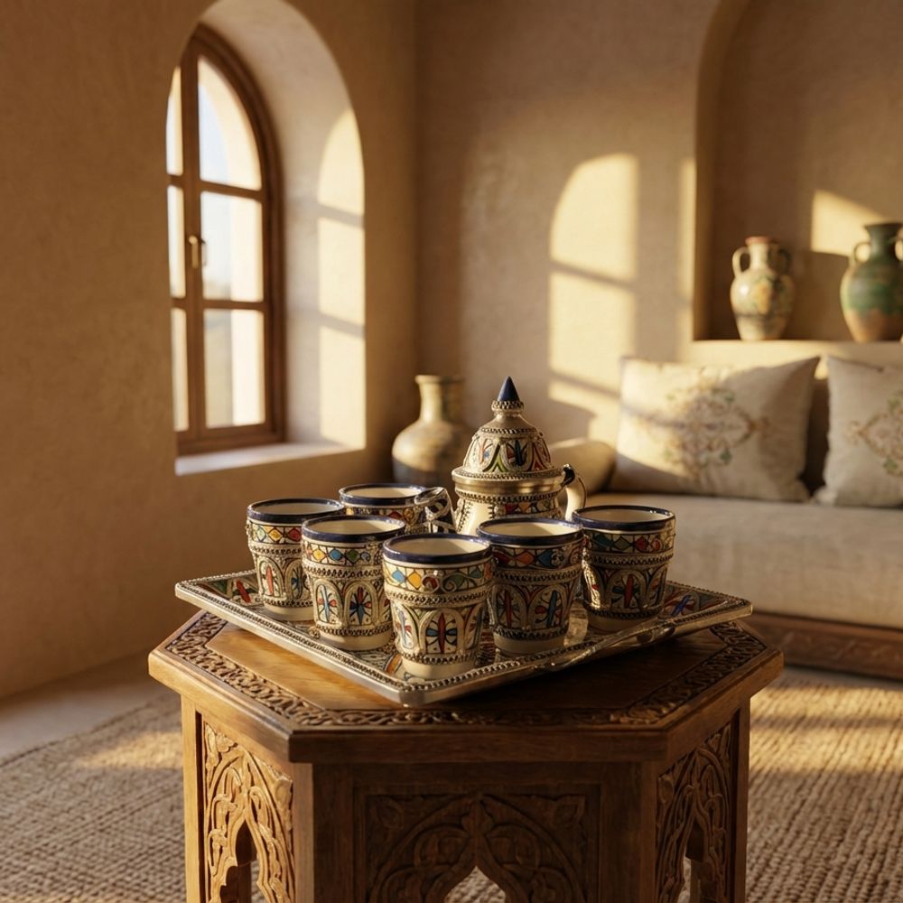 The Fes Filigree & Zellige Tea Service