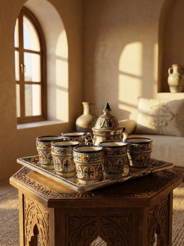 The Fes Filigree & Zellige Tea Service