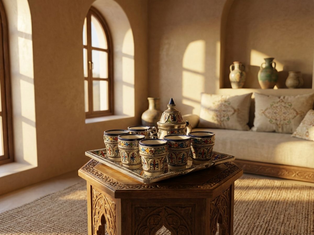 The Fes Filigree & Zellige Tea Service view 2