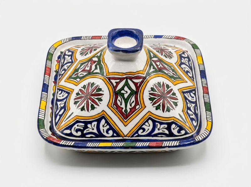 The Fassi Square Serving Tagine - Arabesque