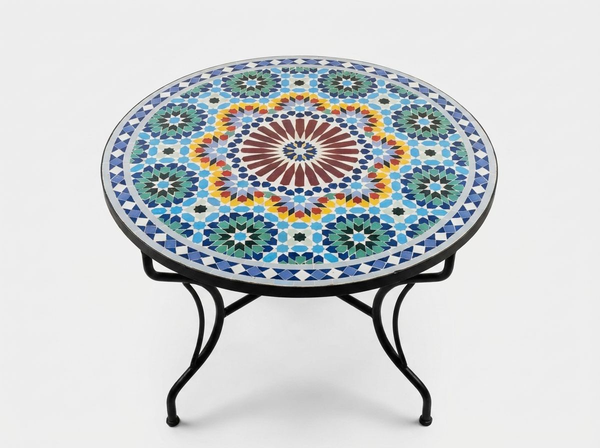 "L'Étoile de Fès" Zellige Mosaic Tabletop view 2