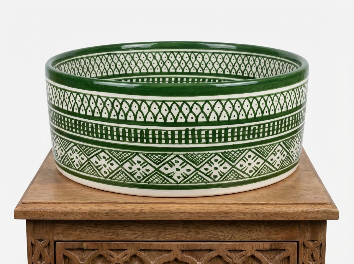 The Safi Emerald Arabesque Vessel Sink view 2