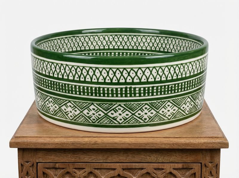 The Safi Emerald Arabesque Vessel Sink