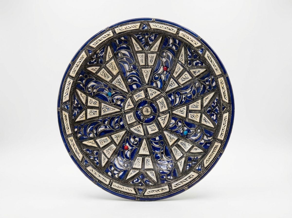 The 'Cobalt Star' Fes Ceramic Wall Charger view 2