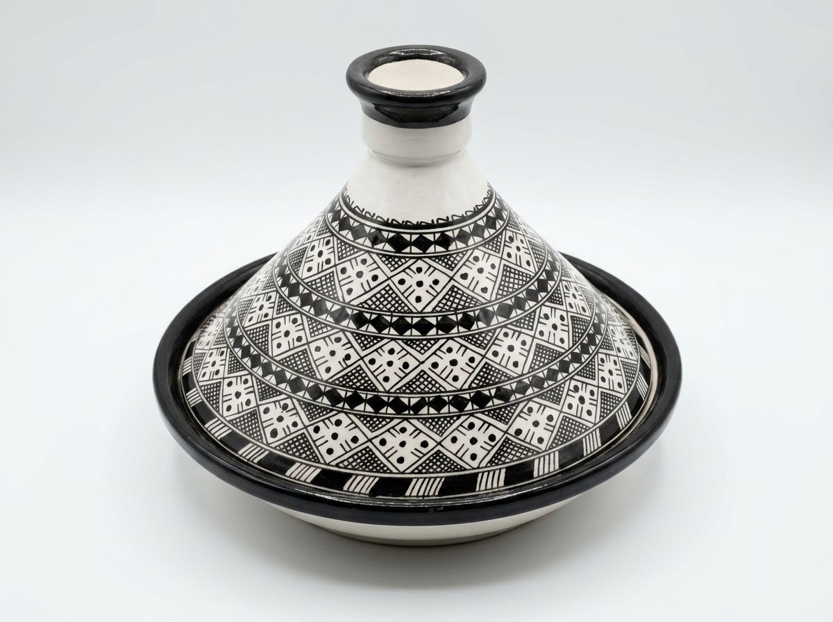 The 'Atlas Noir' Ceramic Serving Tagine view 2