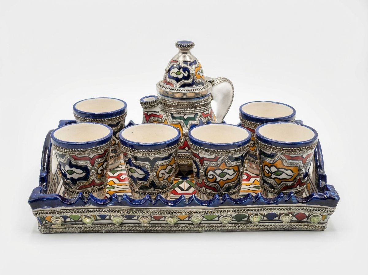 The Royal Fassi Filigree & Enamel Tea Service view 2