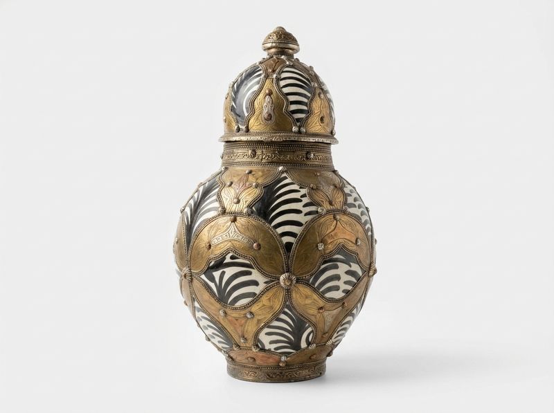 The Atlas Zebra Lidded Urn