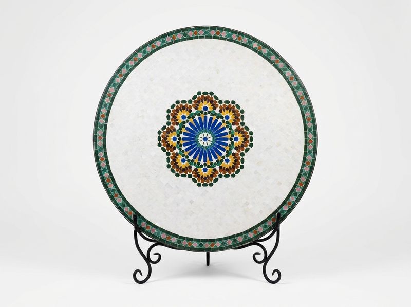 The 'Amira' Zellige Mosaic Bistro Table - Fes Star Pattern