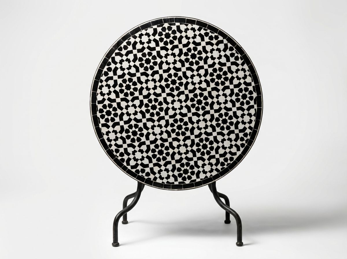 The Marrakech Medina Zellige Mosaic Table view 2