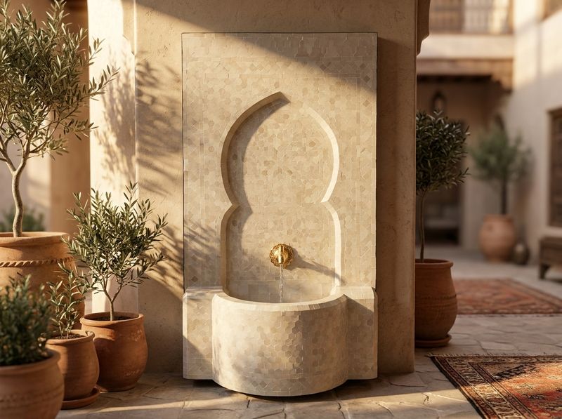The Andalusian Pearl Wall Fountain detail