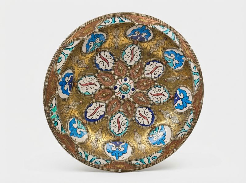 The Fez Jewel: Brass & Enamel Ceremonial Charger