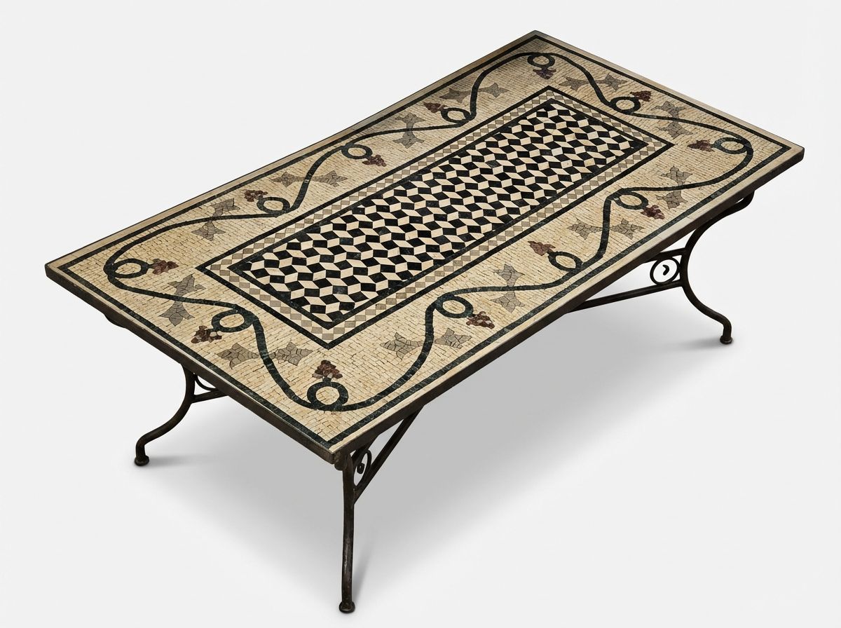 The Volubilis Vine & Geometric Mosaic Table view 3