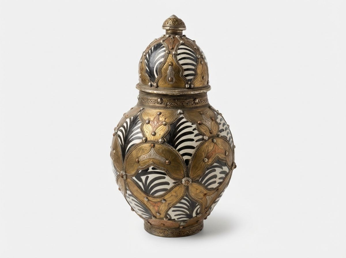 The Atlas Zebra Lidded Urn view 3