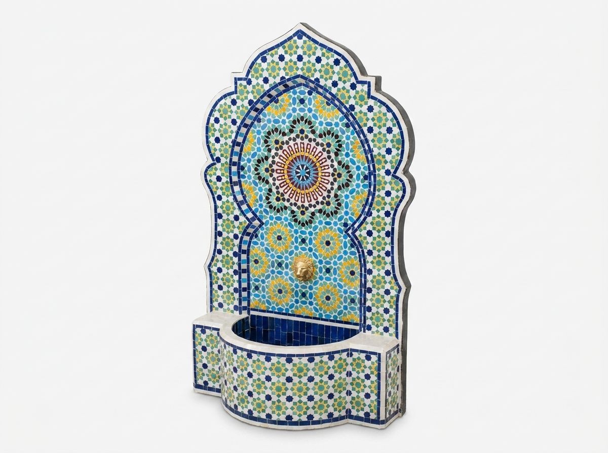 The Royal Fez Zellige Fountain view 2