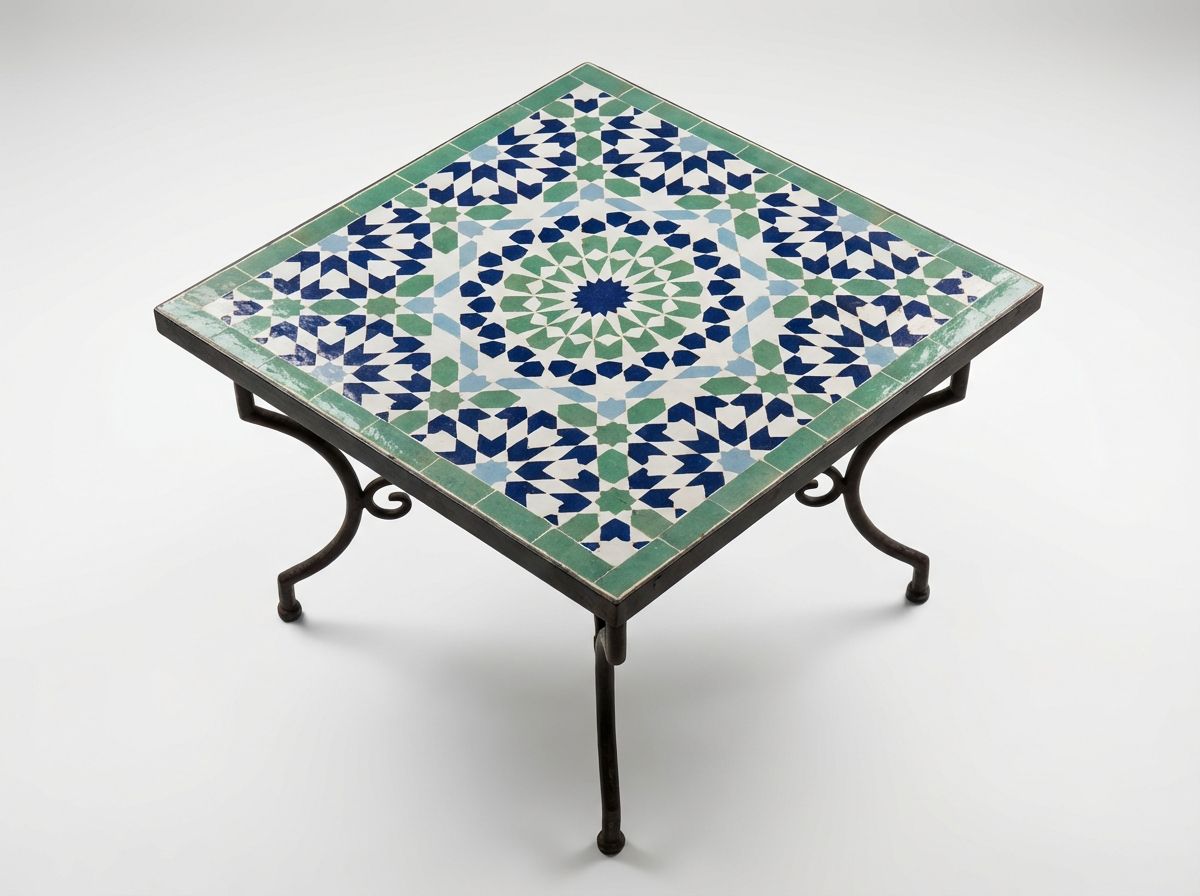 The 'Zahra' Andalusian Zellige Table view 3