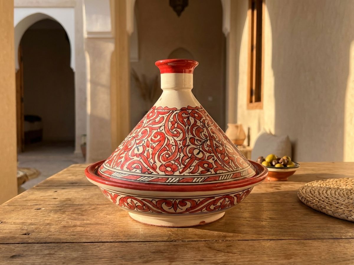 The 'Rouge Fassi' Ceremonial Serving Tagine view 3