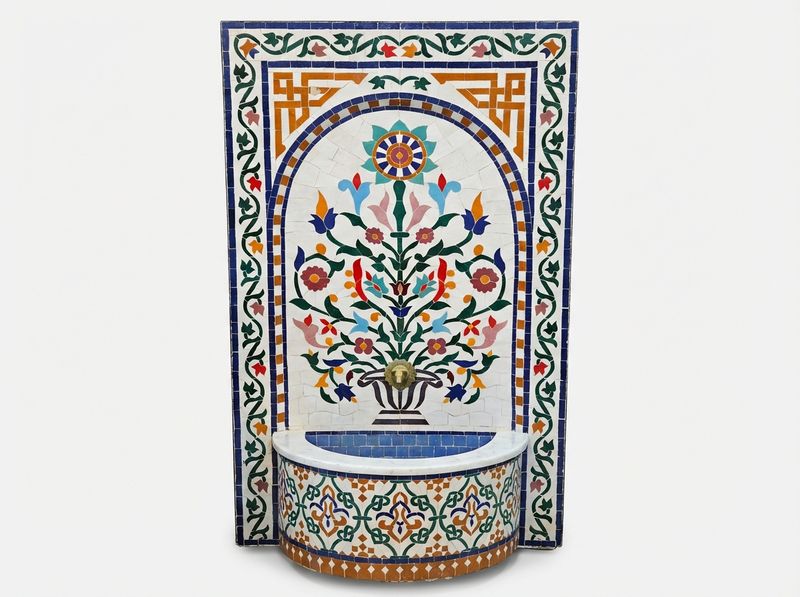 The Andalusian Garden: Tree of Life Zellige Fountain
