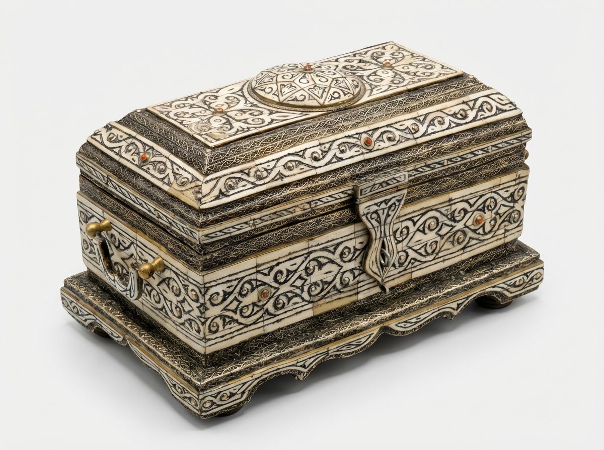 The Marrakech Royal Bone & Brass Treasure Chest view 3