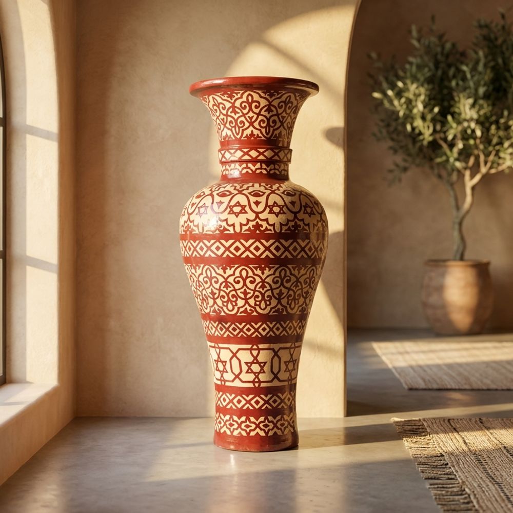The Royal Fes 'Seal of Solomon' Floor Vase