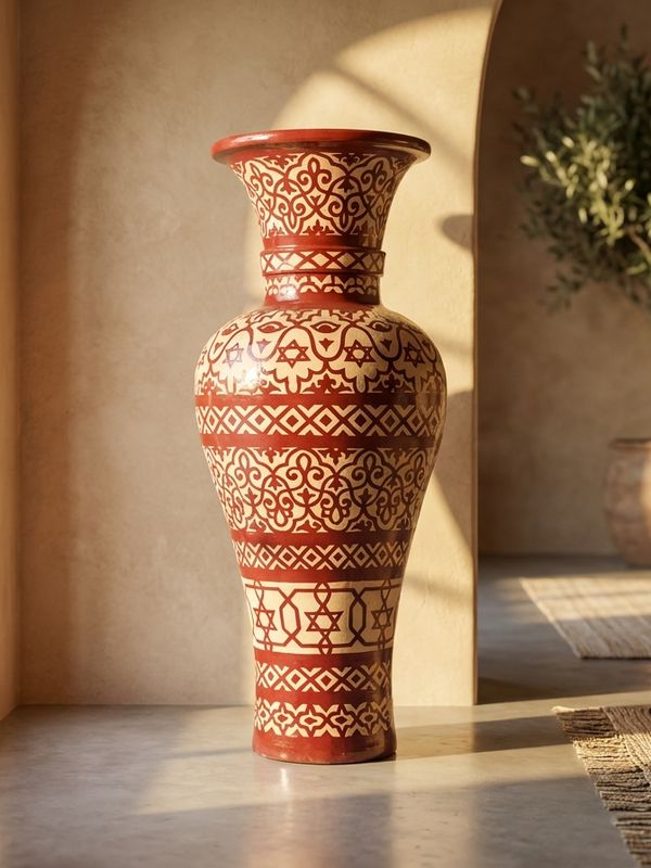 The Royal Fes 'Seal of Solomon' Floor Vase