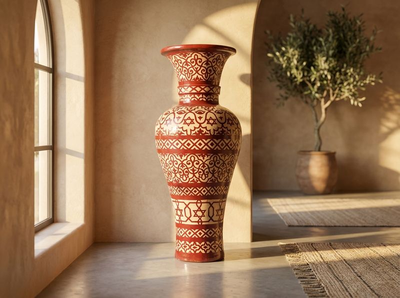 The Royal Fes 'Seal of Solomon' Floor Vase detail