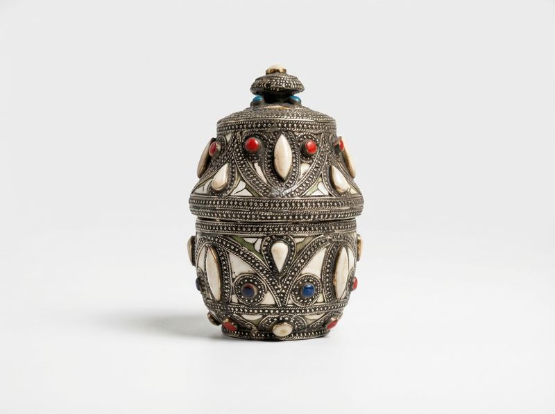 The Atlas Jewel: Berber Silver & Camel Bone Trinket Box
