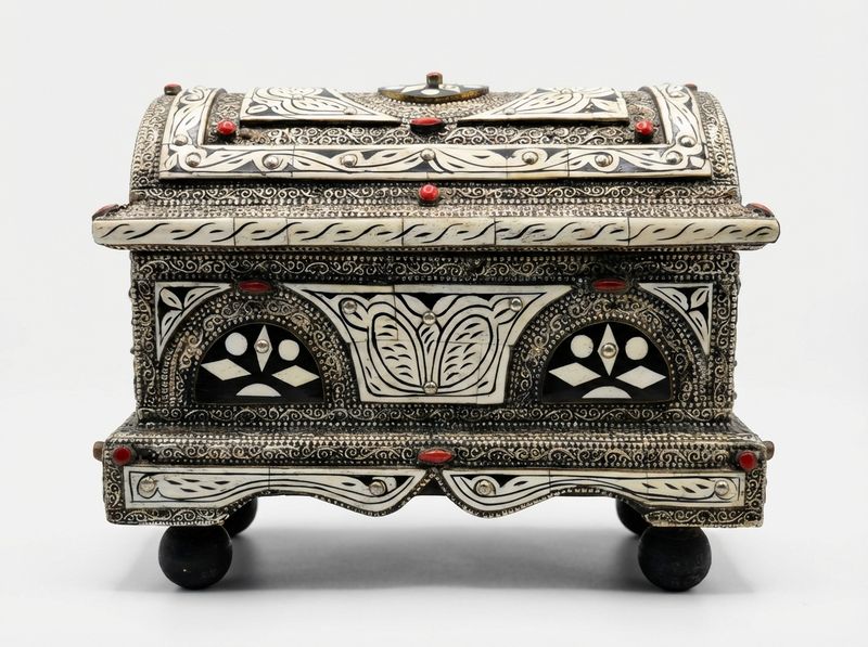 The Mogador Camel Bone & Silver Filigree Chest