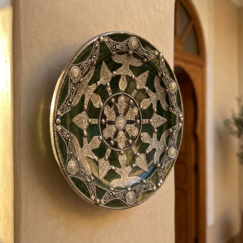 The Emerald Atlas Silver-Inlaid Charger