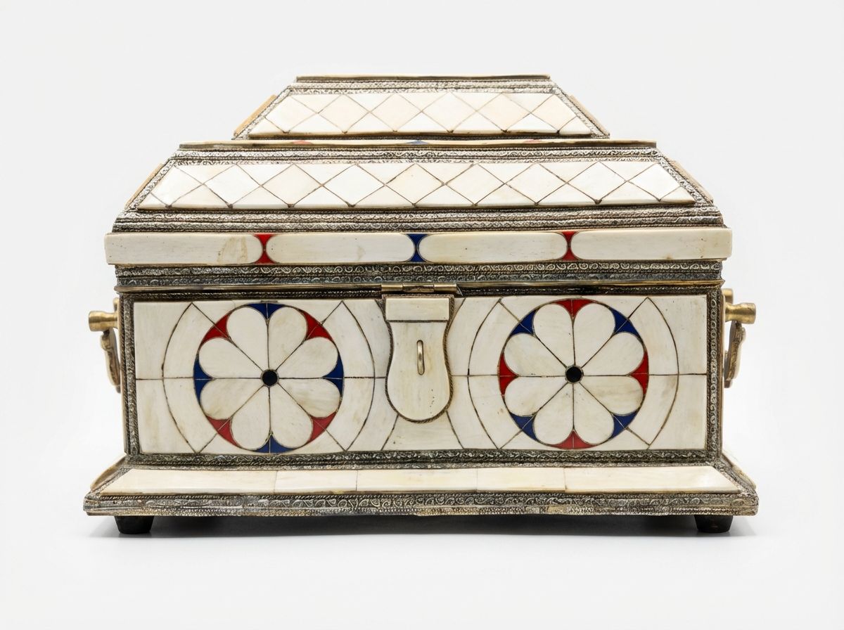 The Marrakech Medina Bone Inlay Treasure Chest view 2