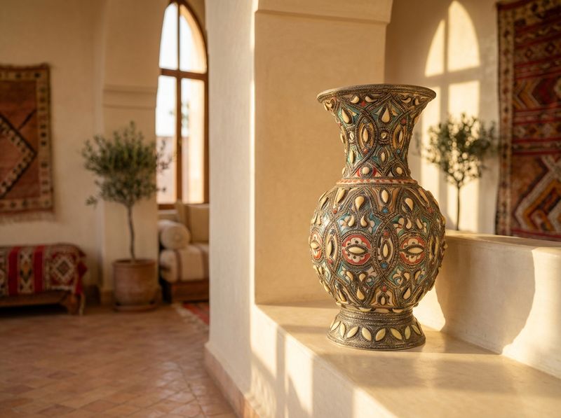 The Andalusian Royal Filigree & Bone Vase detail