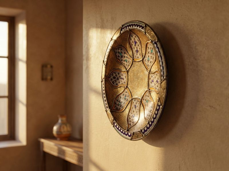 The Golden Arabesque Charger of Safi detail