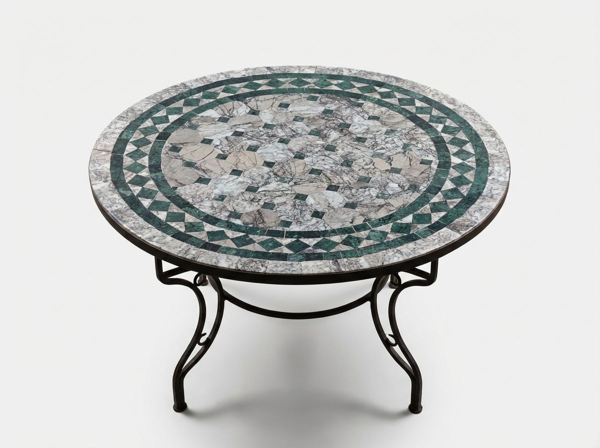 The 'Atlas Verde' Marble Zellige Tabletop view 3