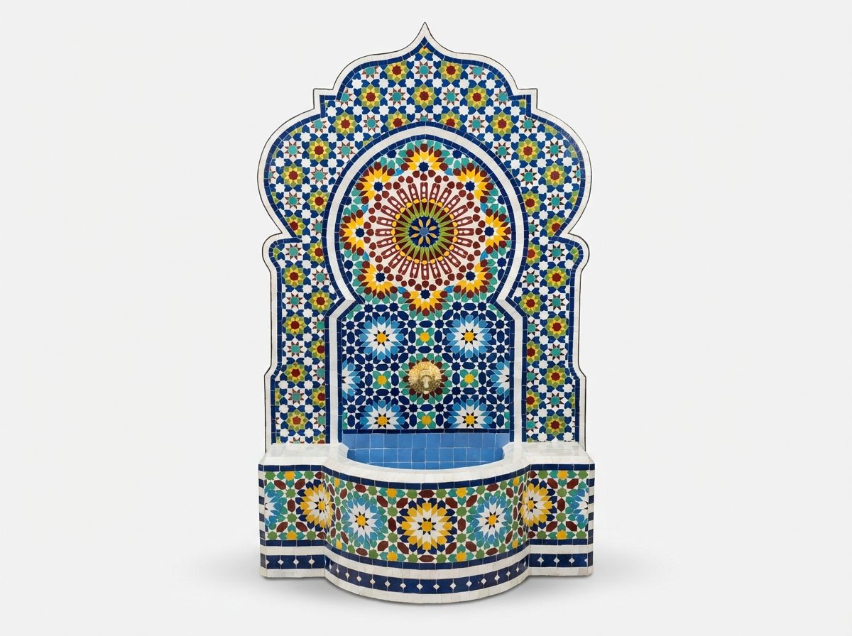 The Andalusian Star: Grand Zellige Mosaic Fountain view 2