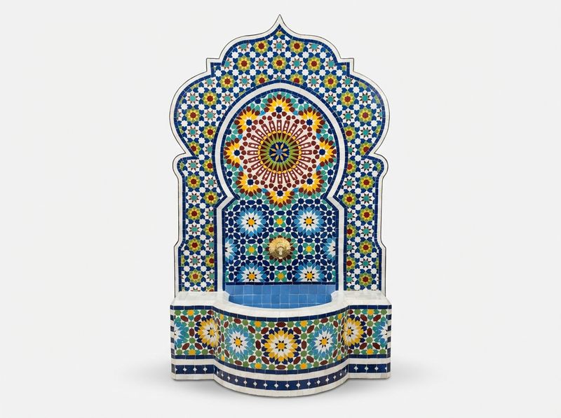 The Andalusian Star: Grand Zellige Mosaic Fountain