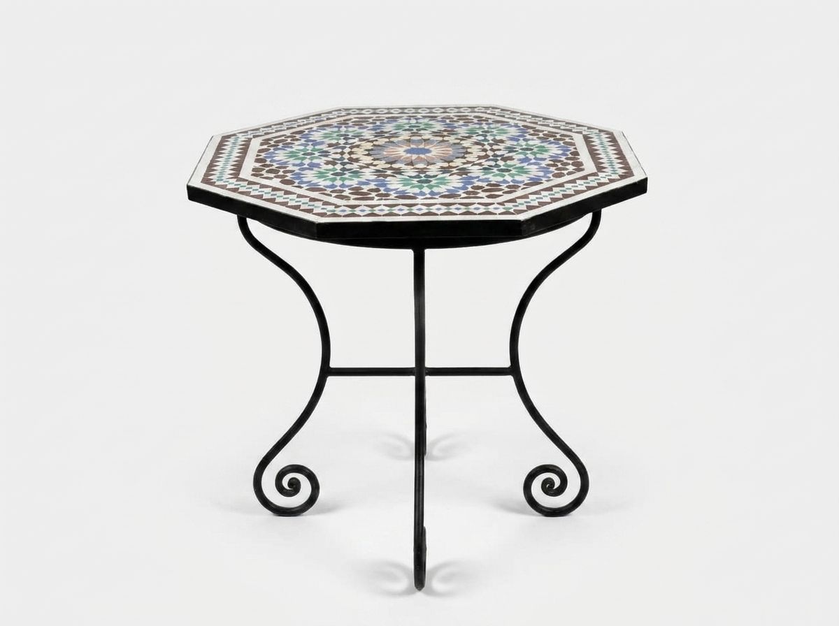 The 'Fes Medina' Hexagonal Zellige Table main view