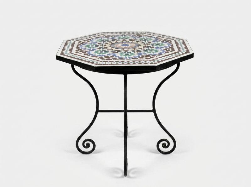 The 'Fes Medina' Hexagonal Zellige Table