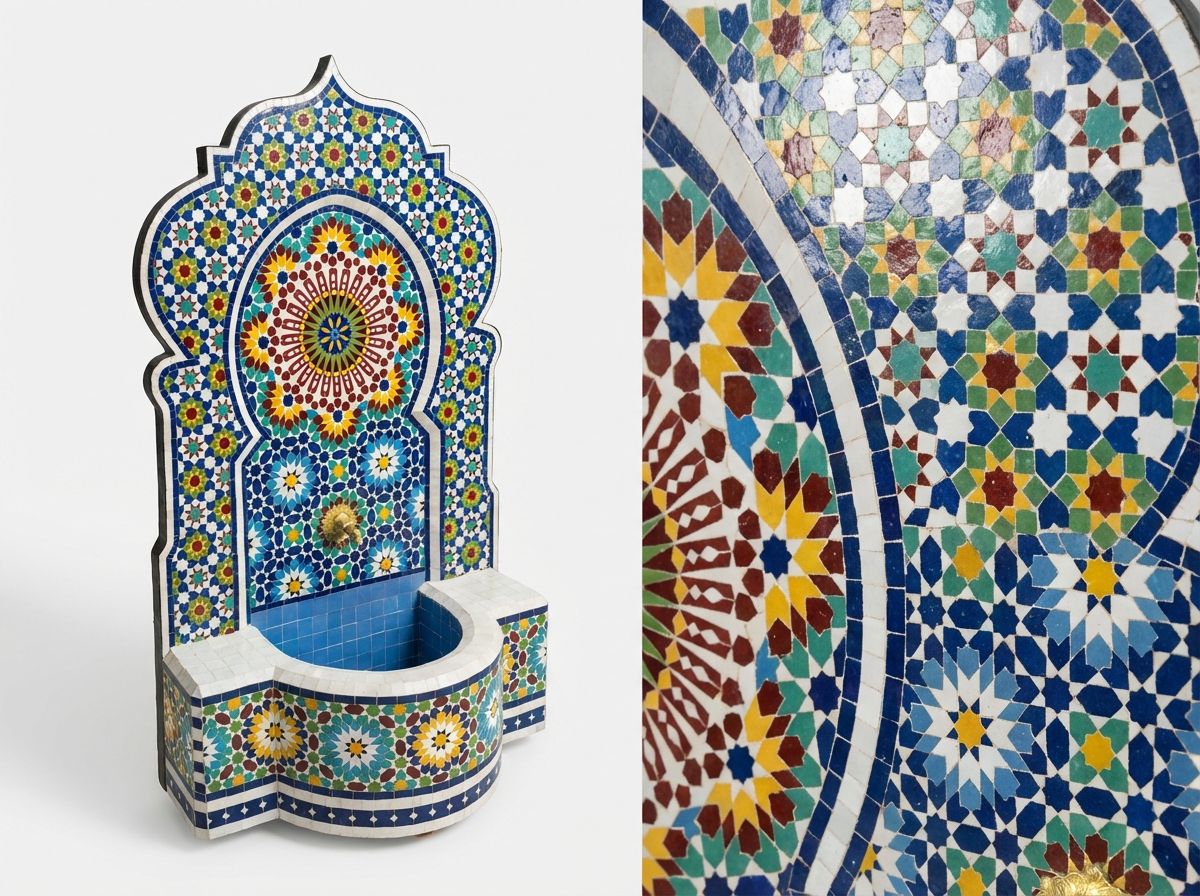 The Andalusian Star: Grand Zellige Mosaic Fountain view 3