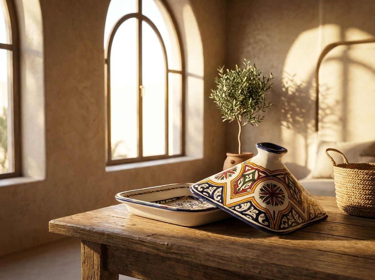 The Fassi Square Serving Tagine - Arabesque view 3