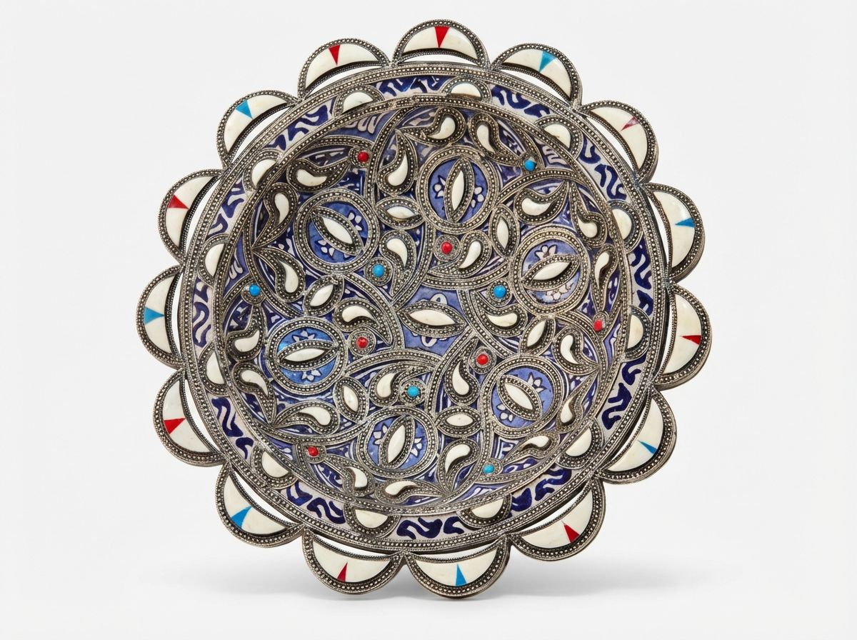 The Azure & Ivory Filigree Medallion view 2