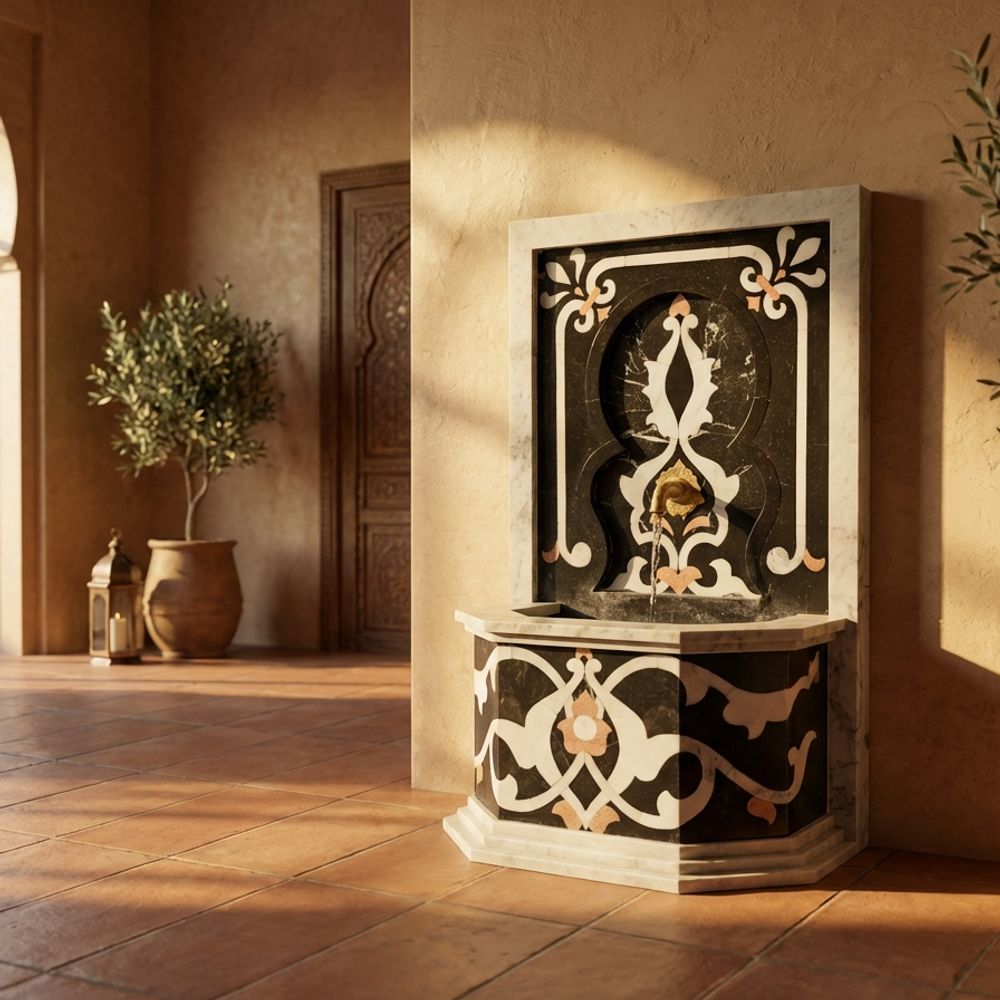 The 'Zahra' Andalusian Marble Wall Fountain