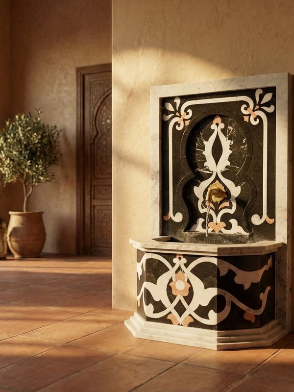 The 'Zahra' Andalusian Marble Wall Fountain