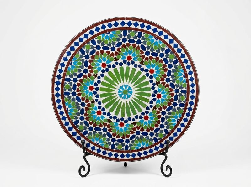 The Fez Starburst: Hand-Cut Zellige Mosaic Tabletop