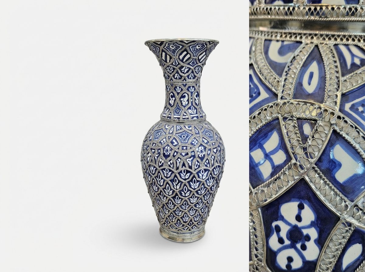The Royal Fez Silver-Filigree Vase view 3